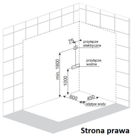 KABINA PRYSZNICOWA Z HYDROMASAŻEM WSH7106R PRAWA 120X80 CM KABINA PRYSZNICOWA Z HYDROMASAŻEM WSH7106R PRAWA 120X80 CM
