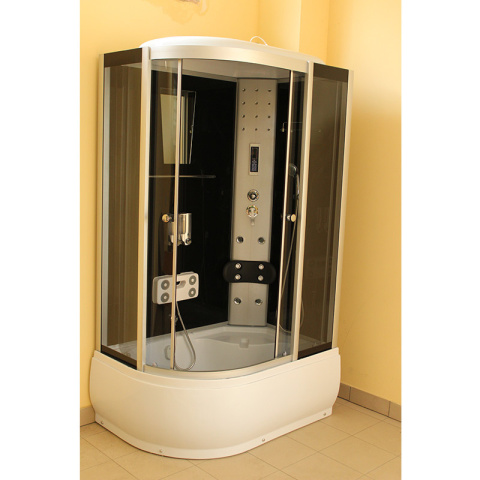 KABINA PRYSZNICOWA Z HYDROMASAŻEM I SAUNĄ WSH7106RS PRAWA 120x80 CM