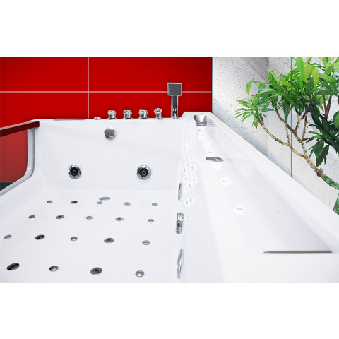WANNA Z HYDROMASAŻEM Z PODGRZEWACZEM IMPERIA 610H BIAŁA 180x120 CM WANNA Z HYDROMASAŻEM Z PODGRZEWACZEM IMPERIA 610H BIAŁA 180x120 CM