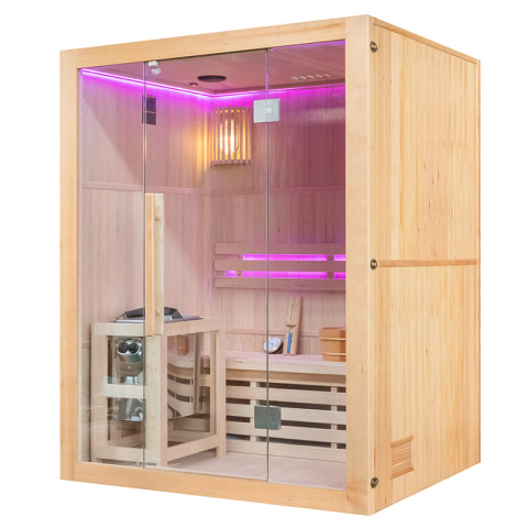 SAUNA FIŃSKA WYSOKOTEMPERATUROWA Z PIECEM OSLO3/HARVIA 4,5KW 3-4 OSOBOWA 150x120 CM