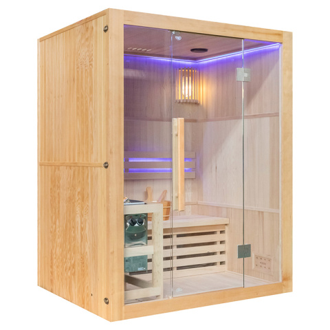 SAUNA FIŃSKA WYSOKOTEMPERATUROWA Z PIECEM OSLO3/HARVIA 4,5KW 3-4 OSOBOWA 150x120 CM