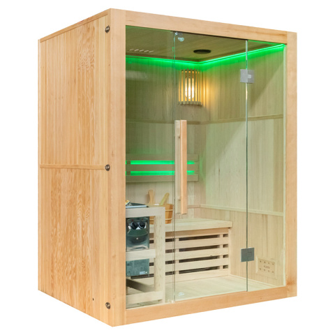 SAUNA FIŃSKA WYSOKOTEMPERATUROWA Z PIECEM OSLO3/HARVIA 4,5KW 3-4 OSOBOWA 150x120 CM