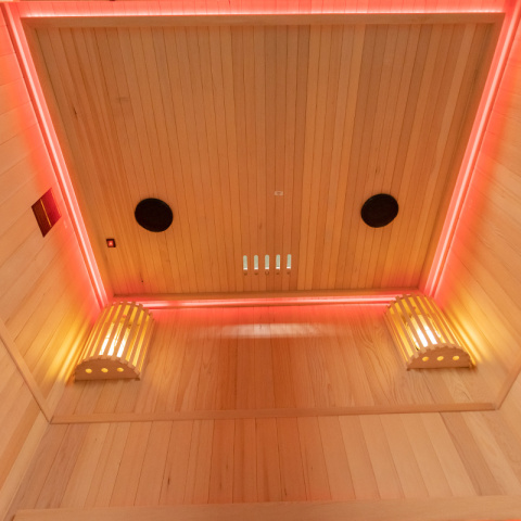 SAUNA FIŃSKA WYSOKOTEMPERATUROWA Z PIECEM OSLO3/HARVIA 4,5KW 3-4 OSOBOWA 150x120 CM