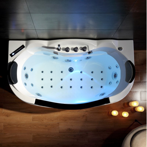 WANNA Z HYDROMASAŻEM PARMA 924 BIAŁA 160x88 CM WANNA Z HYDROMASAŻEM PARMA 924 BIAŁA 160x88 CM