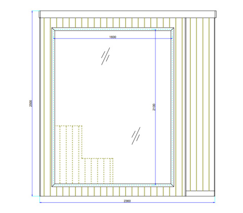 SAUNA OGRODOWA FIŃSKA ALTANKA ESPO-COFFE Z PIECEM 8kW 6-8 OSOBOWA 236x213 CM