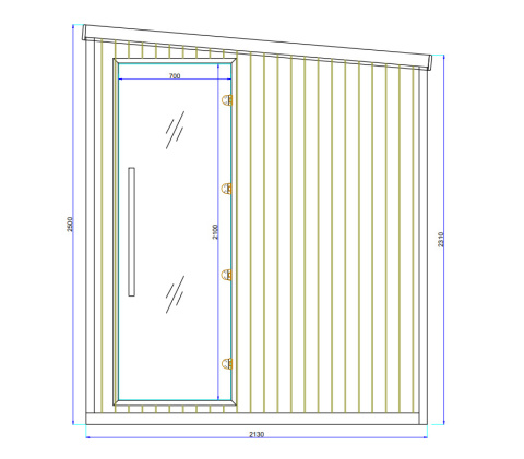 SAUNA OGRODOWA FIŃSKA ALTANKA ESPO-COFFE Z PIECEM 8kW 6-8 OSOBOWA 236x213 CM