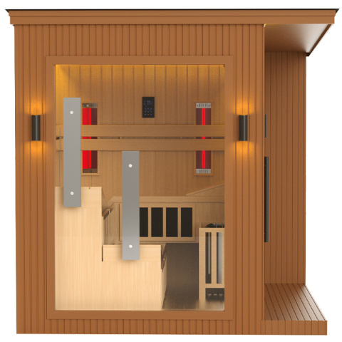 SAUNA OGRODOWA KOMBO INFRARED/FIŃSKA ALTANKA ESPO-COMBO-COFFE 6-8 OSOBOWA 236x213 CM 2W1 SAUNA OGRODOWA KOMBO INFRARED/FIŃSKA ALTANKA ESPO-COMBO-COFFE 6-8 OSOBOWA 236x213 CM 2W1