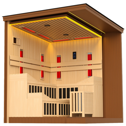 SAUNA OGRODOWA KOMBO INFRARED/FIŃSKA ALTANKA ESPO-COMBO-COFFE 6-8 OSOBOWA 236x213 CM 2W1 SAUNA OGRODOWA KOMBO INFRARED/FIŃSKA ALTANKA ESPO-COMBO-COFFE 6-8 OSOBOWA 236x213 CM 2W1