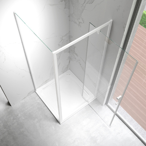 KABINA PRYSZNICOWA KWADRATOWA KZ04C BIAŁA 90x90 CM 6 MM KABINA PRYSZNICOWA KWADRATOWA KZ04C BIAŁA 90x90 CM 6 MM