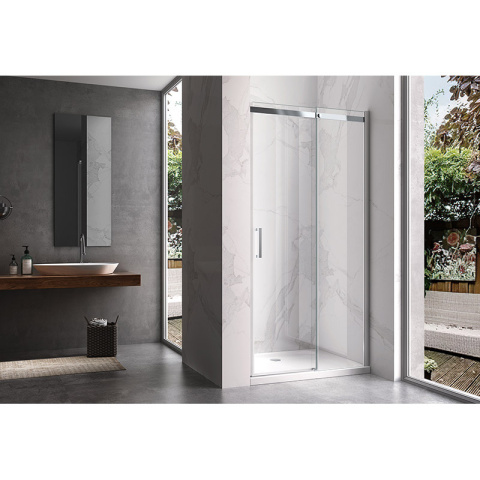 DRZWI PRYSZNICOWE KZ09F CHROM 145-150 CM 8 MM DRZWI PRYSZNICOWE KZ09F CHROM 145-150 CM 8 MM