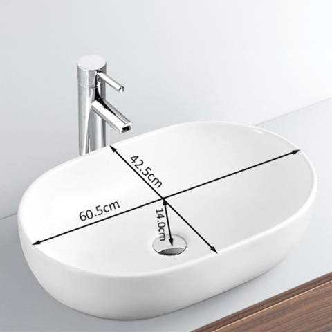 UMYWALKA NABLATOWA CERAMICZNA OWALNA NEO-WH-605 BIAŁY UMYWALKA NABLATOWA CERAMICZNA OWALNA NEO-WH-605 BIAŁY