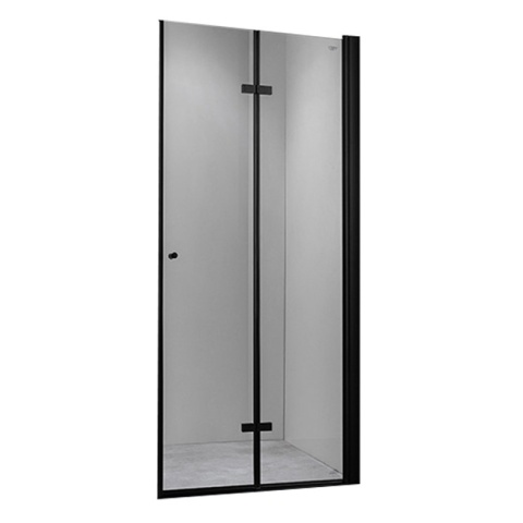 DRZWI PRYSZNICOWE SH01A CZARNE 80 CM 6 MM DRZWI PRYSZNICOWE SH01A CZARNE 80 CM 6 MM