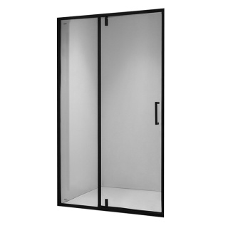 DRZWI PRYSZNICOWE SH08B CZARNE 90 CM 6 MM