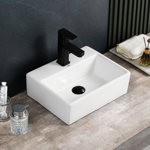 UMYWALKA NABLATOWA CERAMICZNA PROSTOKĄTNA VIVA-WH-400 BIAŁA UMYWALKA NABLATOWA CERAMICZNA PROSTOKĄTNA VIVA-WH-400 BIAŁA