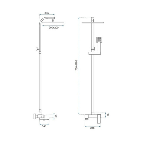 BATERIA PRYSZNICOWA ŁAZIENKOWA Z DESZCZOWNICĄ F170C ZŁOTA BATERIA PRYSZNICOWA ŁAZIENKOWA Z DESZCZOWNICĄ F170C ZŁOTA