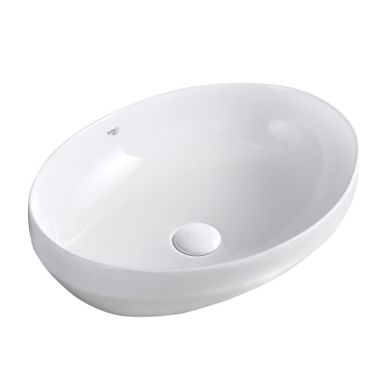 UMYWALKA NABLATOWA CERAMICZNA OWALNA LUMO-WH-500 BIAŁA