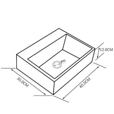 UMYWALKA NABLATOWA CERAMICZNA PROSTOKĄTNA VIVA-WH-400 BIAŁA UMYWALKA NABLATOWA CERAMICZNA PROSTOKĄTNA VIVA-WH-400 BIAŁA