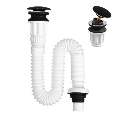 SYFON UMYWALKOWY Z KORKIEM CZARNY MAT UNIWERSALNY REGULOWANY OLEK-MTB 30-100 CM SYFON UMYWALKOWY Z KORKIEM CZARNY MAT UNIWERSALNY REGULOWANY OLEK-MTB 30-100 CM
