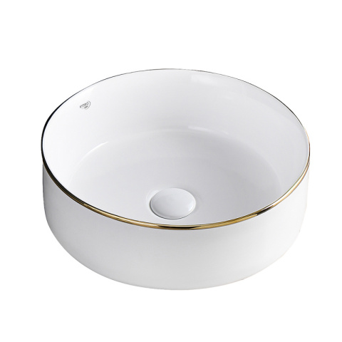 UMYWALKA NABLATOWA CERAMICZNA OKRĄGŁA LAVA-WH-GL-360 BIAŁA