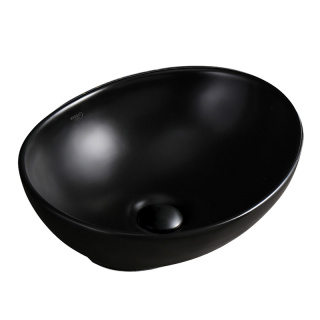 UMYWALKA NABLATOWA CERAMICZNA OWALNA LUMO-MTB-405 CZARNY MAT