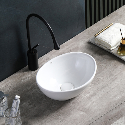 UMYWALKA NABLATOWA CERAMICZNA OWALNA LUMO-WH-340 BIAŁA UMYWALKA NABLATOWA CERAMICZNA OWALNA LUMO-WH-340 BIAŁA