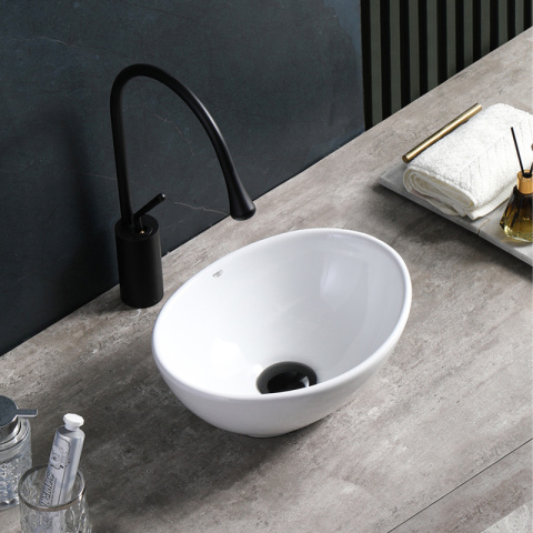 UMYWALKA NABLATOWA CERAMICZNA OWALNA LUMO-WH-340 BIAŁA UMYWALKA NABLATOWA CERAMICZNA OWALNA LUMO-WH-340 BIAŁA
