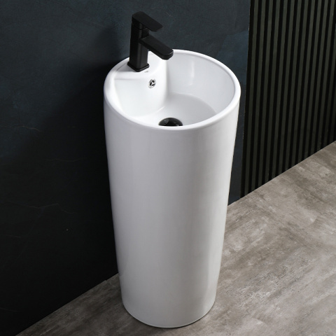 UMYWALKA WOLNOSTOJĄCA CERAMICZNA OWALNA LINO-WH-400 BIAŁA UMYWALKA WOLNOSTOJĄCA CERAMICZNA OWALNA LINO-WH-400 BIAŁA
