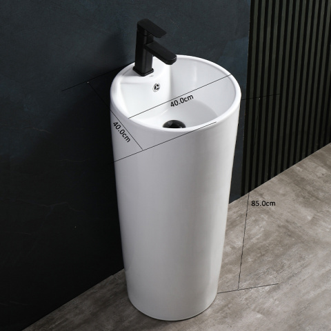 UMYWALKA WOLNOSTOJĄCA CERAMICZNA OWALNA LINO-WH-400 BIAŁA UMYWALKA WOLNOSTOJĄCA CERAMICZNA OWALNA LINO-WH-400 BIAŁA