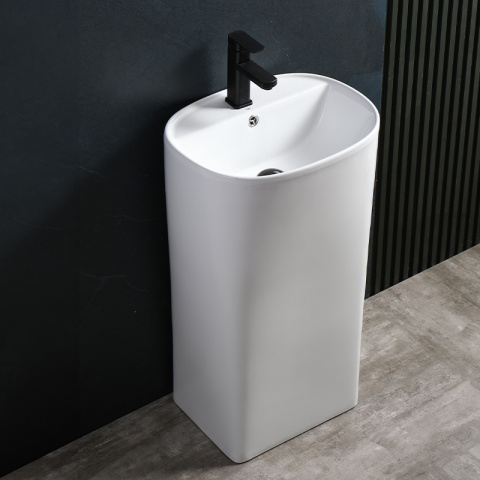 UMYWALKA WOLNOSTOJĄCA CERAMICZNA OWALNA CLARO-WH-440 BIAŁA UMYWALKA WOLNOSTOJĄCA CERAMICZNA OWALNA CLARO-WH-440 BIAŁA