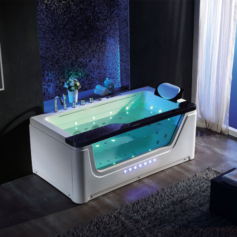 WANNA Z HYDROMASAŻEM NEVADA 912 CZARNA 170x90 CM WANNA Z HYDROMASAŻEM NEVADA 912 CZARNA 170x90 CM