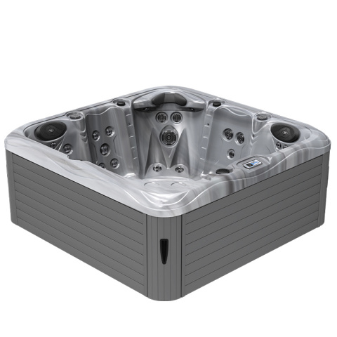 JACUZZI OGRODOWE WANNA SPA752 CAPPUCINNO OBUDOWA SZARA 200x200 CM