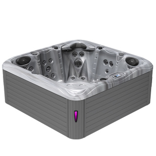 JACUZZI OGRODOWE WANNA SPA752 CAPPUCINNO OBUDOWA SZARA 200x200 CM