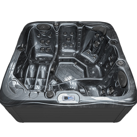 JACUZZI OGRODOWE WANNA SPA752 CZARNA FALA OBUDOWA ANTRACYT 200x200 CM JACUZZI OGRODOWE WANNA SPA752 CZARNA FALA OBUDOWA ANTRACYT 200x200 CM