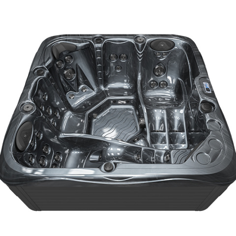 JACUZZI OGRODOWE WANNA SPA752 CZARNA FALA OBUDOWA ANTRACYT 200x200 CM JACUZZI OGRODOWE WANNA SPA752 CZARNA FALA OBUDOWA ANTRACYT 200x200 CM