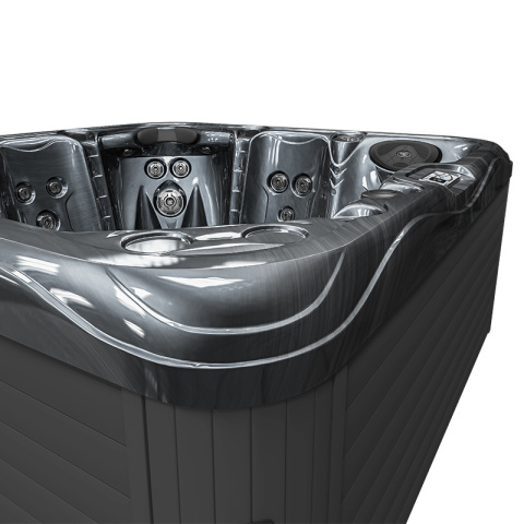JACUZZI OGRODOWE WANNA SPA752 CZARNA FALA OBUDOWA ANTRACYT 200x200 CM JACUZZI OGRODOWE WANNA SPA752 CZARNA FALA OBUDOWA ANTRACYT 200x200 CM