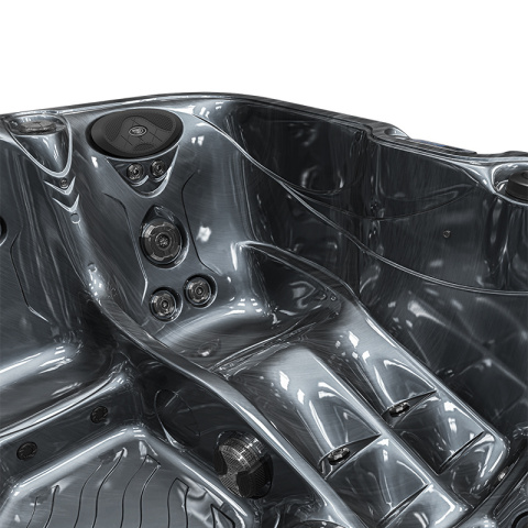 JACUZZI OGRODOWE WANNA SPA752 CZARNA FALA OBUDOWA ANTRACYT 200x200 CM JACUZZI OGRODOWE WANNA SPA752 CZARNA FALA OBUDOWA ANTRACYT 200x200 CM