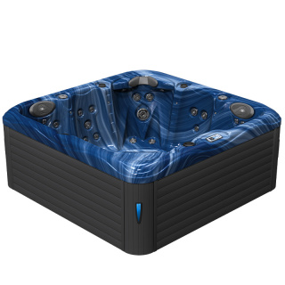 JACUZZI OGRODOWE WANNA SPA752 NIEBIESKA FALA OBUDOWA ANTRACYT 200x200 CM