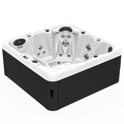 JACUZZI OGRODOWE WANNA SPA753 BIAŁA PERŁA OBUDOWA ANTRACYT 200x200 CM JACUZZI OGRODOWE WANNA SPA753 BIAŁA PERŁA OBUDOWA ANTRACYT 200x200 CM