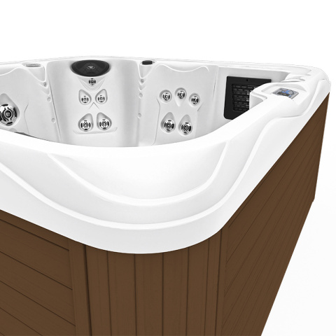 JACUZZI OGRODOWE WANNA SPA753 BIAŁA PERŁA OBUDOWA KAWA 200x200 CM JACUZZI OGRODOWE WANNA SPA753 BIAŁA PERŁA OBUDOWA KAWA 200x200 CM