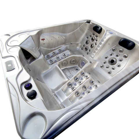 JACUZZI OGRODOWE WANNA SPA705 CAPPUCCINO OBUDOWA ANTRACYT 210x170 CM