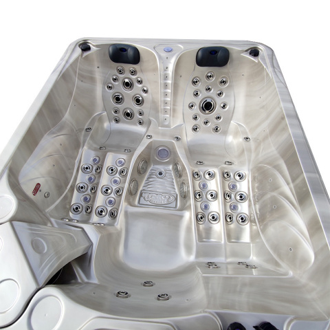 JACUZZI OGRODOWE WANNA SPA705 CAPPUCCINO OBUDOWA ANTRACYT 210x170 CM