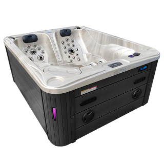JACUZZI OGRODOWE WANNA SPA705 CAPPUCCINO OBUDOWA ANTRACYT 210x170 CM