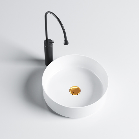 UMYWALKA NABLATOWA CERAMICZNA OKRĄGŁA LAVA-WH-360 BIAŁA UMYWALKA NABLATOWA CERAMICZNA OKRĄGŁA LAVA-WH-360 BIAŁA
