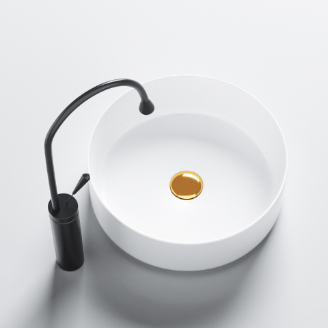 UMYWALKA NABLATOWA CERAMICZNA OKRĄGŁA LAVA-WH-360 BIAŁA UMYWALKA NABLATOWA CERAMICZNA OKRĄGŁA LAVA-WH-360 BIAŁA