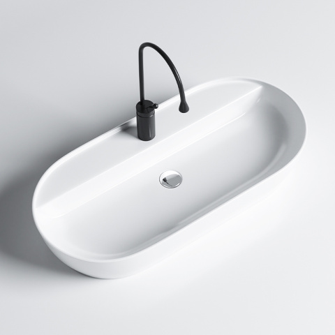 UMYWALKA NABLATOWA CERAMICZNA OWALNA EMI-WH-810 BIAŁY UMYWALKA NABLATOWA CERAMICZNA OWALNA EMI-WH-810 BIAŁY