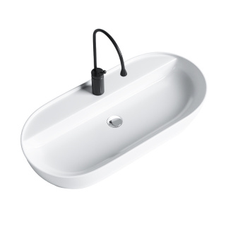 UMYWALKA NABLATOWA CERAMICZNA OWALNA EMI-WH-810 BIAŁY