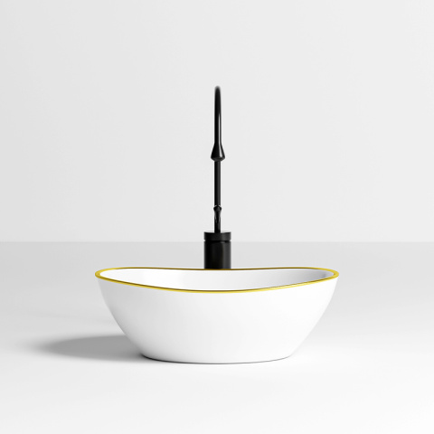 UMYWALKA NABLATOWA CERAMICZNA OWALNA LUMO-WH-GL-405 BIAŁA UMYWALKA NABLATOWA CERAMICZNA OWALNA LUMO-WH-GL-405 BIAŁA