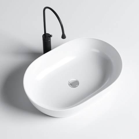 UMYWALKA NABLATOWA CERAMICZNA OWALNA NEO-WH-605 BIAŁY UMYWALKA NABLATOWA CERAMICZNA OWALNA NEO-WH-605 BIAŁY