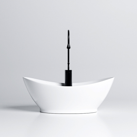UMYWALKA NABLATOWA CERAMICZNA OWALNA TERA-WH-585 BIAŁY