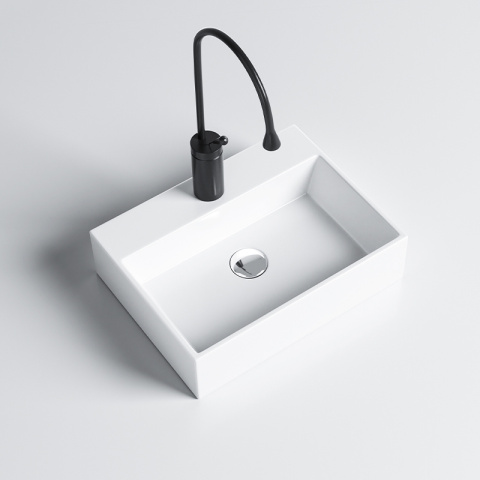 UMYWALKA NABLATOWA CERAMICZNA PROSTOKĄTNA VIVA-WH-400 BIAŁA UMYWALKA NABLATOWA CERAMICZNA PROSTOKĄTNA VIVA-WH-400 BIAŁA